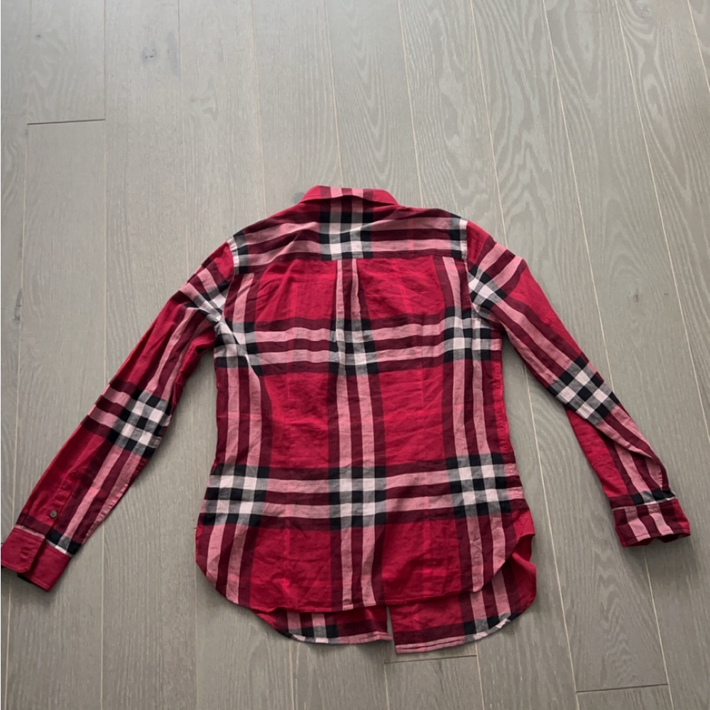 Authentic Burberry Brit Plaid Button-Up Shirt - Size Small